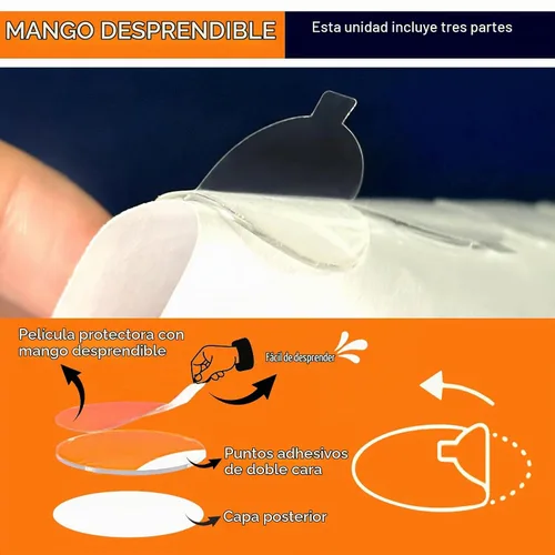 Vista 3 de Puntos Adhesivos de Doble Cara con Mango Pelable, 3 Tipos de Masilla Adhesiva Transparente Removible, Impermeable Sin Daño Pegamento Tack