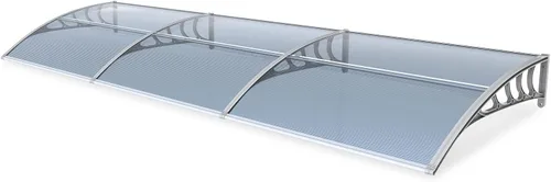 Vista 14 de Outvita - Toldo para ventana de 39 x 32 pulgadas, panel de PVC y soporte Blanco/Negro