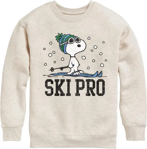 Vista 7 de HYBRID APPAREL - Peanuts - Snoopy Ski Pro - Sudadera de forro polar con cuello redondo para niños y jóvenes