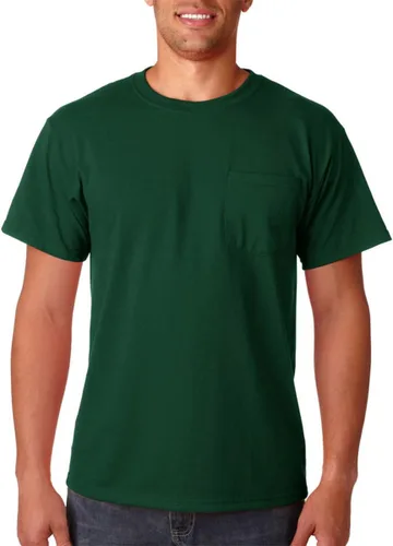 Vista 12 de Jerzees Camiseta pesada con cuello redondo y bolsillo en el pecho para hombre