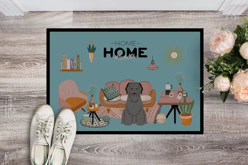 Vista 2 de Caroline's Treasures CK7926MAT - Felpudo negro Briard Sweet Home de 18 x 27 pulgadas, para interiores y exteriores, para entrada, antideslizante