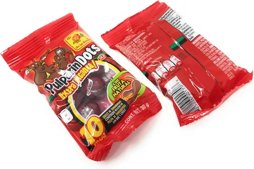 Vista 4 de PulparinDots Sabor Tamarindo Extra Caliente 20 Piezas