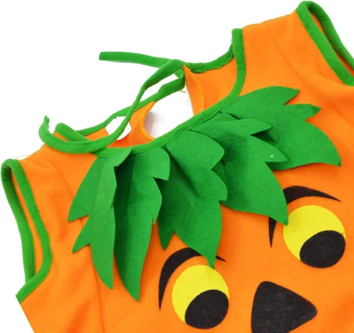 Vista 3 de Conjunto de disfraz de calabaza para niños pequeños y niñas
