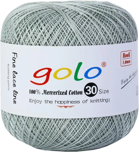 Vista 19 de Golo 3 bolas de hilo de ganchillo tamaño 30, hilo de bordar y lana para tejer a mano para calados 045 000-045 Rojo Caliente
