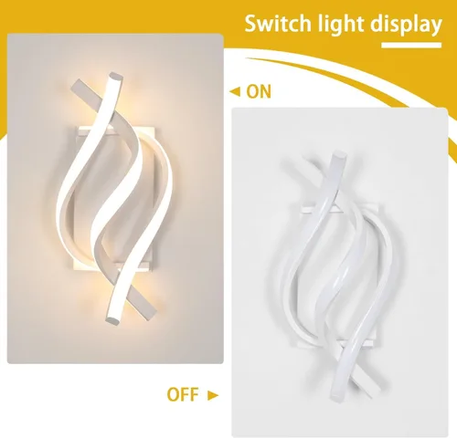 Vista 6 de Aplique de pared, apliques LED de 21 W, iluminación de pared para interiores, luces de pared para dormitorio, sala de estar, restaurante, pasillo
