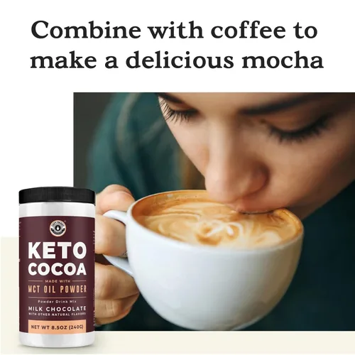 Vista 5 de Keto - Mezcla de bebida de chocolate caliente de cacao, 8.5 onzas