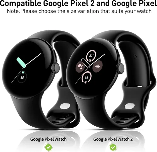 Vista 2 de Suoman Paquete de 3 fundas protectoras de pantalla para Google Pixel Watch 3/2/1 de 1.614 in, [antiarañazos], cubierta protectora completa de TPU