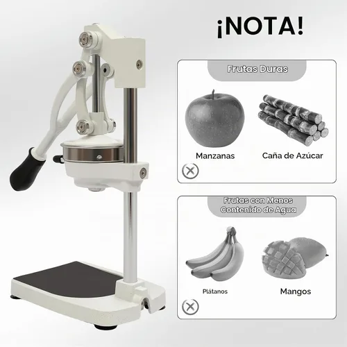 Vista 8 de Exprimidor Manual y Prensa de Mano Resistente, Exprimidor de Cítricos de Hierro Fundido con Base Estable, Prensa Manual de Grado Comercial