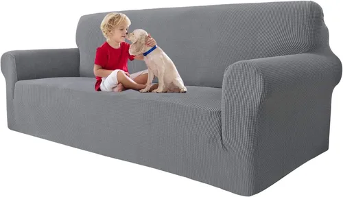 Vista 46 de MAXIJIN Funda elástica para silla con brazos, 1 pieza para sofá o silla de estar, funda antideslizante (31-46 pulgadas), protector de muebles que se