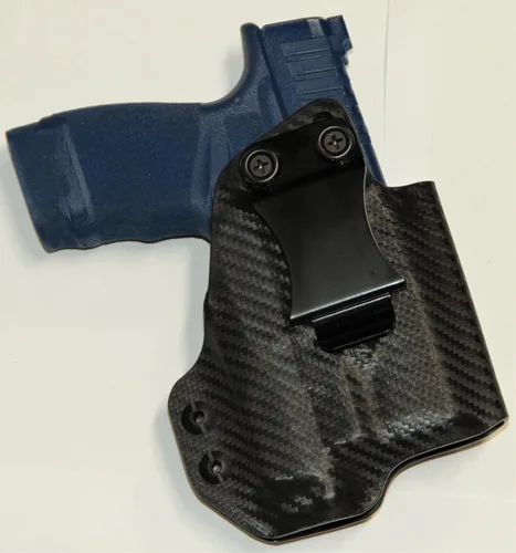 Vista 4 de REVKEL Funda moldeada Kydex personalizada IWB/AIWB compatible con Sig Sauer P365 con riel táctico de recuperación con mini valquiria Olight PL2.