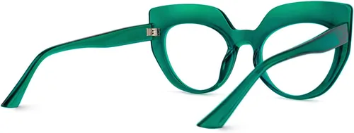 Vista 6 de Zeelool Gafas de bloqueo de luz azul ojo de gato para mujeres elegantes gafas gruesas Depp OP01884