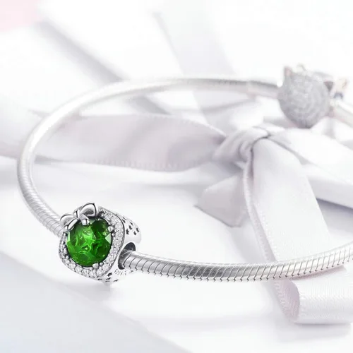 Vista 2 de MUERDOU Abalorio de piedra natal apto para dijes, pulsera, lazo, cumpleaños, cristal para pulsera y collar