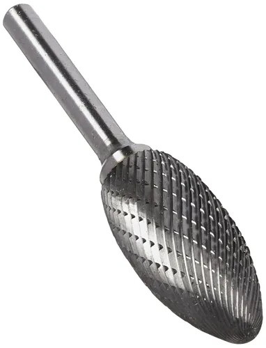 Vista 111 de Drill America SA-1 Rebaba de carburo/lima giratoria cilíndrica de doble corte para amoladora de troquel de 1/4" de diámetro x 5/8" de longitud