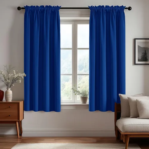 Vista 258 de Deconovo Cortinas opacas, aislamiento térmico, dobladillo para barra, reducción de ruido, certificado Oeko-TEX, cortinas de oscurecimiento