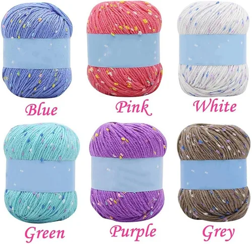 Vista 3 de Hilo de coser para tejer con puntos de 1.76 oz, bufanda, suéter, sombrero, ganchillo artesanal, hilo de lana elegante, simple, suave y cómodo