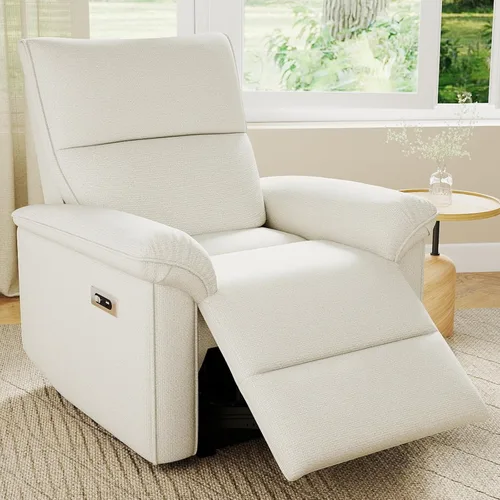 Vista 11 de cinkehome Reclinadores eléctricos de pared Hugger para espacios pequeños, reclinables eléctricos para caravanas con USB, moderna silla reclinable