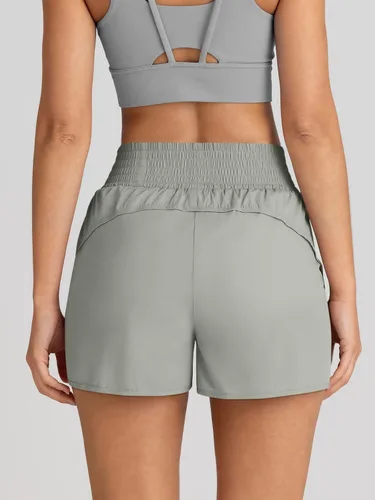 Vista 5 de AUTOMET Pantalones cortos deportivos para mujer, de cintura alta, para correr, gimnasio, entrenamiento, ropa deportiva casual con bolsillos 2026
