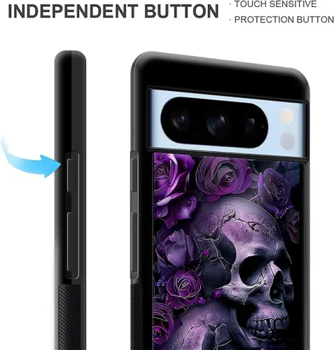 Vista 1185 de Compatible con Google Pixel 4A 5G Mobile Case Creative Acrylic Panel trasero Silicona Protección Grip especialmente diseñado para Google Pixel 4A 5G