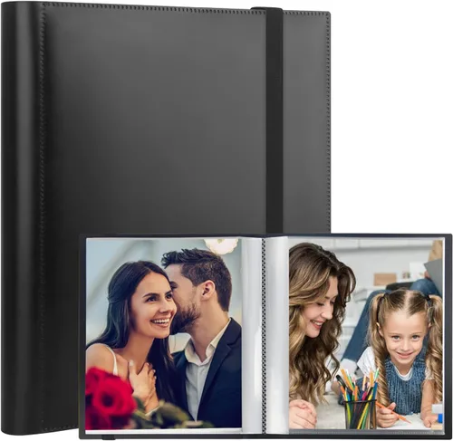 Vista 8 de Paquete de 2 álbumes de fotos de 6 x 8 con capacidad para 64 imágenes, carpeta de arte para fotos de 6 x 8, álbumes de fotos para fotos de 6 x 8