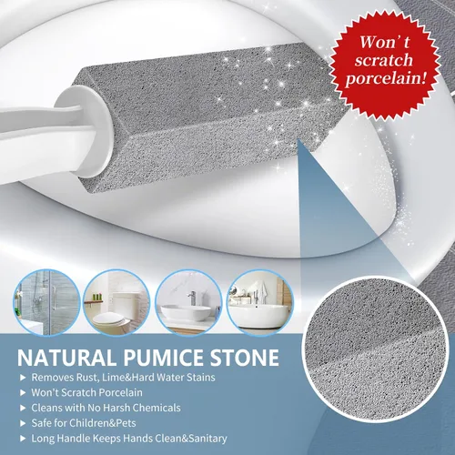Vista 3 de Laiyeoy Limpiador de Inodoro Piedra Pómez - Removedor de Manchas de Agua Dura, Elimina Potentemente los Anillos del Inodoro, Óxido y Cal, Ideal