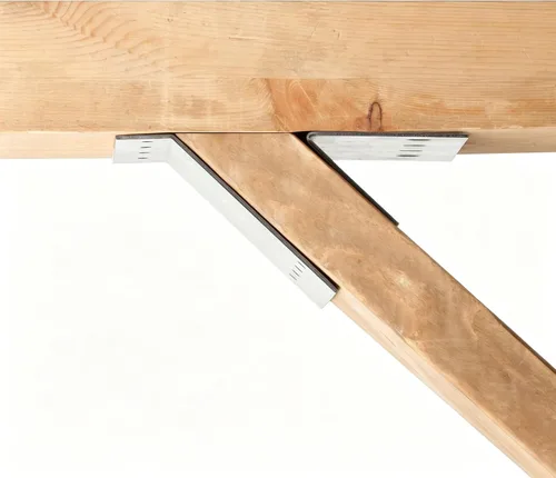 Vista 2 de Paquete de 2 colgadores de viguetas sesgados de 45 grados para madera de 2 x 6, calibre 14