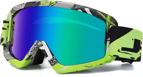 Vista 18 de AVV Gafas de motocicleta para hombres y mujeres – Gafas de motocross ATV resistentes al viento, gafas anti UV todoterreno para montar MTB Motocross
