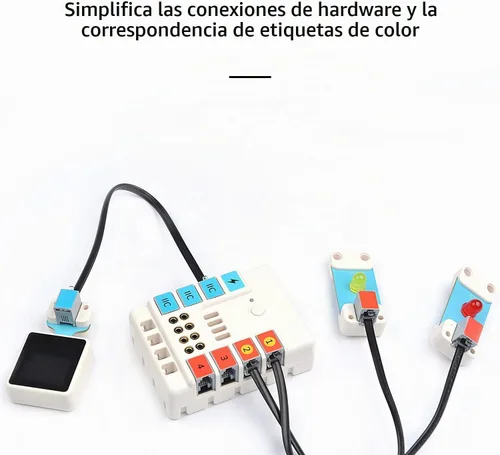 Vista 7 de ELECFREAKS Microbit Nezha Inventor Kit Planet X Sensores de arranque con más de 40 proyectos de aprendizaje y más de 400 ladrillos, placa