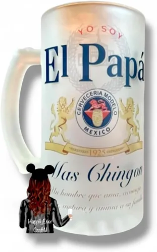 Vista 4 de Taza de cerveza esmerilada de 16 onzas, regalo para hermano, papá, dios, padre (Hermano)