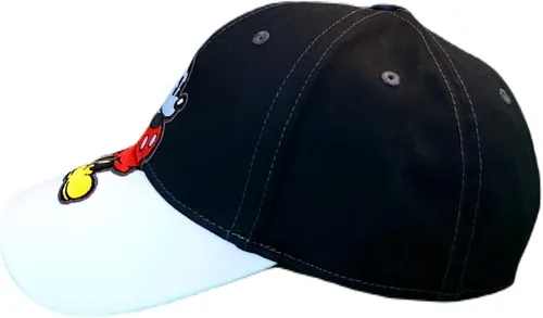 Vista 3 de Disney Big Mickey Mouse Classic - Gorra de béisbol bordada con cierre de velcro (adulto), Negro