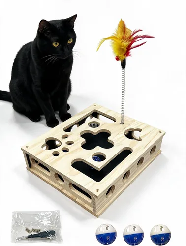 Vista 8 de Caja rascador de lima de uñas de gato, caja de enriquecimiento