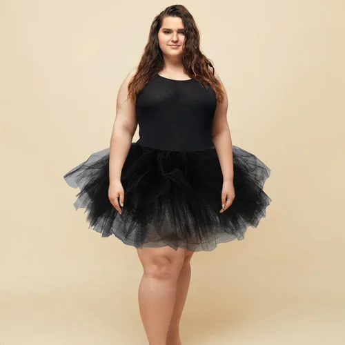 Vista 2 de GERINLY Falda tutú grande completa para adulto, falda de tul de ballet esponjosa, traje vintage de los años 50 y 70, disfraz de fiesta rave