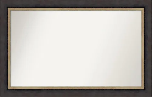 Vista 347 de Amanti Art Espejo personalizado, espejo de baño negro Astor, espejo de pared o espejo de tocador de baño sobre el fregadero (25 x 25 pulgadas)