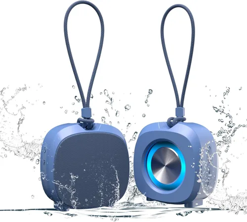 Vista 13 de Altavoz Bluetooth Reproductores multimedia portátiles, sonido estéreo claro y fuerte, altavoz inalámbrico de graves profundos con luces TWS IPX5