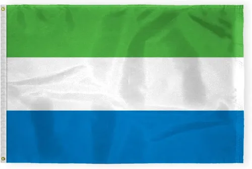 Vista 8 de AGAS - Bandera para automóvil de Sierra Leona de 10.5 x 15 pulgadas, impresa de doble cara en tela de poliéster súper punto, doble costura, plástico