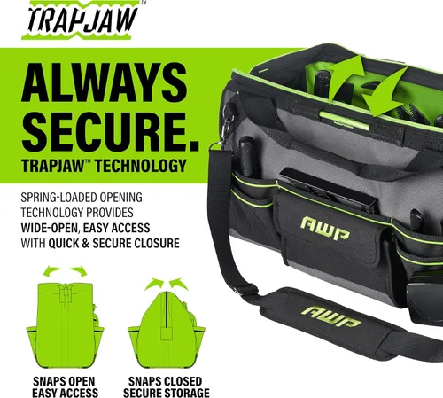 Vista 13 de Bolsas de herramientas AWP, bolsa de herramientas premium, negra, bolsa de herramientas duradera, para profesionales y contratistas