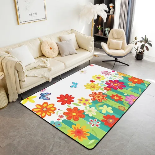 Vista 35 de Erosebridal Alfombras Deportivas de Área para Niños 1.49 m x 1 m, Alfombra Antideslizante de Béisbol, Fútbol, Baloncesto, Alfombra Deportiva