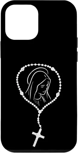 Vista 40 de iPhone 16 Rosario Virgen María Dios Jesús Fe Religioso Católico Estuche de Regalo
