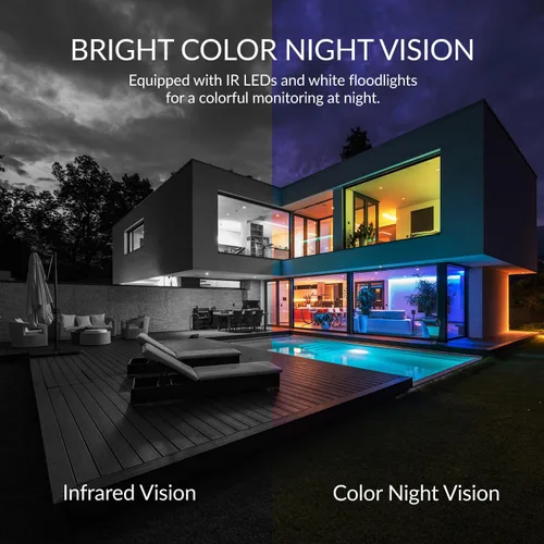 Vista 3 de YI - Cámara de seguridad para exteriores 2K con visión nocturna a