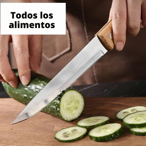 Vista 4 de Cuchillo de pelar para fruta y vegetales, cuchillo de cocina para cortar carne y rebanar, hoja de acero inoxidable ultra afilada, mango ergonómico