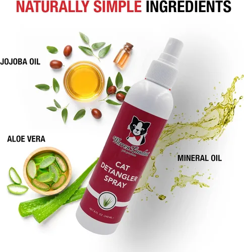 Vista 7 de Warren London Paquete de spray desenredante para gatos con cepillo de clavijas para cabello enmarañado Acondicionador sin enjuague para mascotas