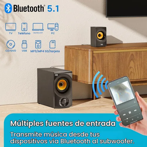 Vista 4 de Sistema de altavoces Bluetooth 2.1 de audio acústico