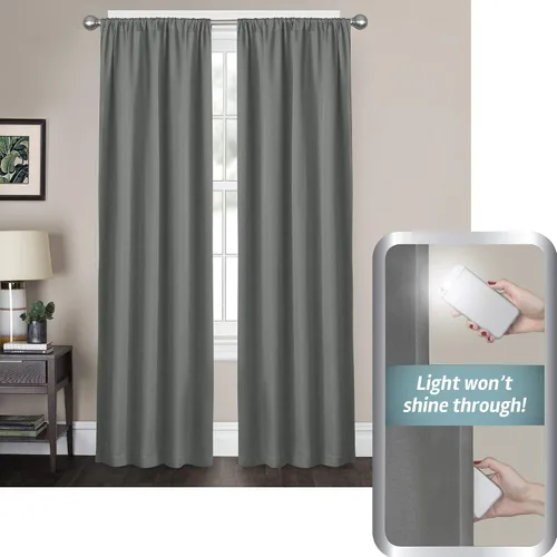 Vista 24 de Zenna Home Smart Curtains Tiffany Ultimate - Panel de ventana 100% opaco, 50 x 63 pulgadas, 1 panel, aguamarina