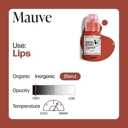 Vista 5 de Perma Blend - Malva - Tinta de tatuaje malva para maquillaje permanente - Tinta microblading para rubor labial para mejorar el color - Rubor