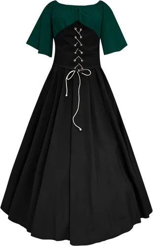 Vista 6 de Vestido rococó medieval renacentista de los años 1800 para mujer, vestido de baile victoriano, vestido gótico, vestido largo de princesa, cosplay