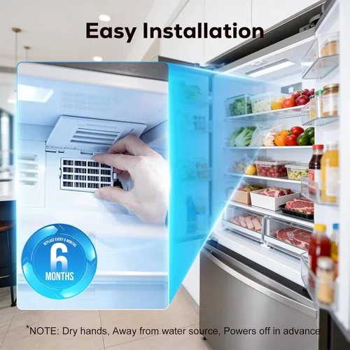 Vista 3 de W10311524 AIR1 Cartucho de filtro de aire de repuesto para refrigerador Whirlpool Kenmore compatible con filtro de aire de refrigerador Fresh Flow