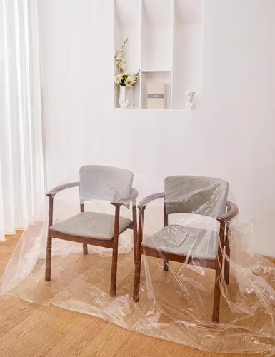 Vista 9 de TopSoon Paquete de 2 fundas de plástico para silla de almacenamiento, impermeables, a prueba de polvo, bolsa de sofá de 46 x 76 pulgadas