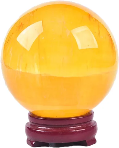 Vista 101 de JIC Gem Piedra Natural de Jaspe Africano Cristal de Curación Esfera Adivinación Bola de Piedra Preciosa, Feng Shui Reiki Aura Decoración