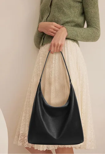 Vista 7 de KALIDI Bolso de Mano Casual de Cuero Vegano Bolso Hobo con Cremallera para Trabajo de Fin de Semana Bolso de Hombro para Viaje de Mujer