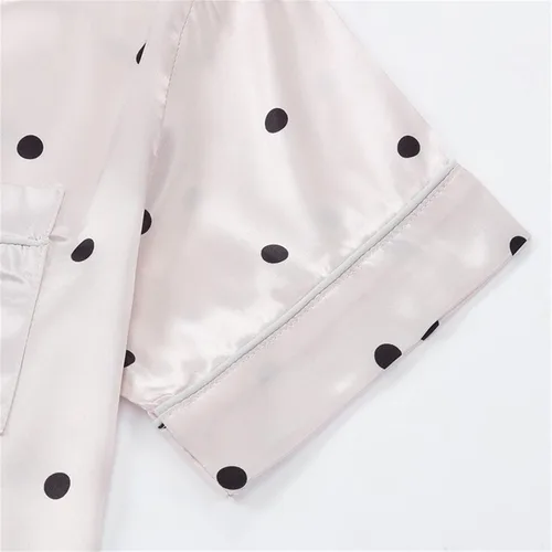 Vista 7 de TBUIALL Pijamas para bebés y niñas de primavera y verano con estampado de dibujos animados y pantalones cortos de manga corta con purpurina