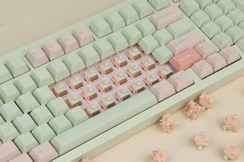 Vista 7 de EPOMAKER CIDOO Mint Mechanical Switch Set, Linear, Pre-lubed, 5 Pin Switch, 35 Pieces for Customizing Keyboards (Mint Linear Switch)